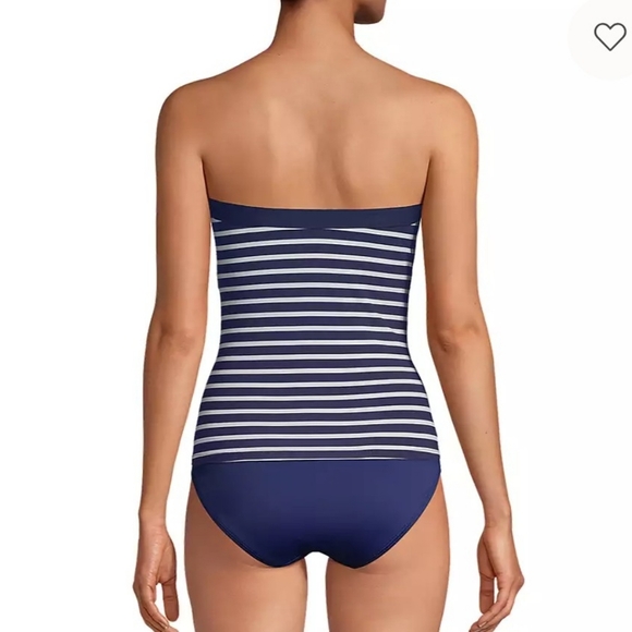 Lands' End Bandeau Tankini Swimsuit Top - Picture 3 of 5